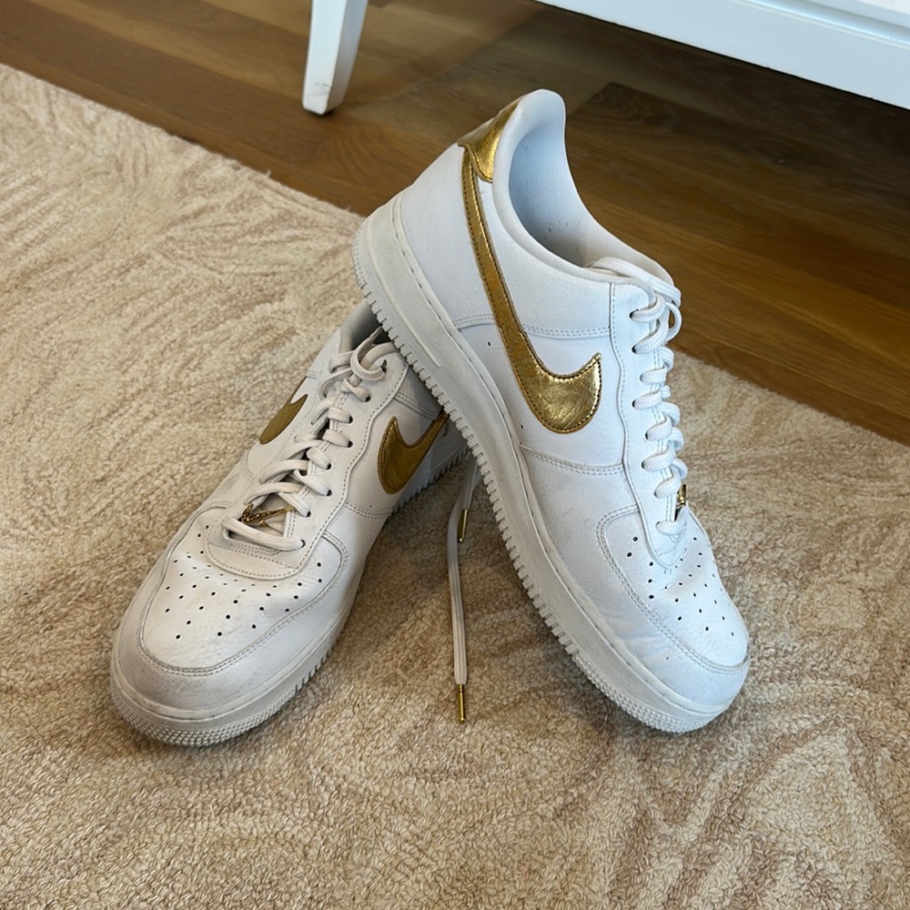 Men’s Nike Gold and White Air Force 1